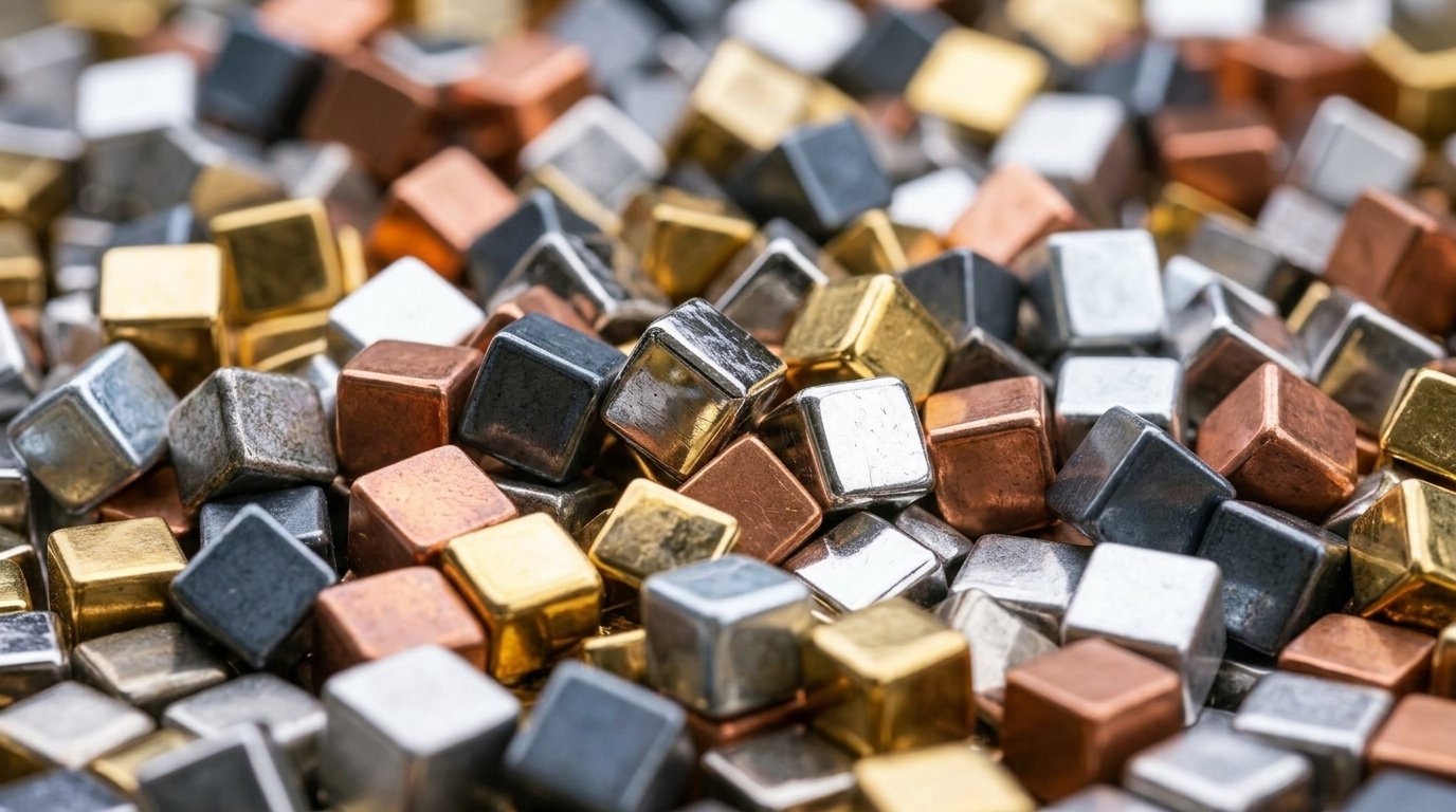 Recovered strategic metal cubes