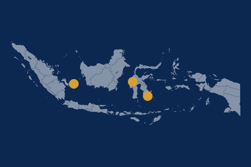 Map of PERMINAS strategic mineral resource locations in Indonesia